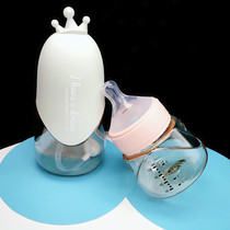 Newborn baby wide-caliber PPSU120ml bottle handle anti-drop heat-resistant soft silicone S nipple straws anti-flatulence