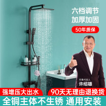 Black Shower Shower Set Toilet Bathroom All copper Constant Temperature Tap Bathroom Toilet Pressure Shower Pressure Rain Nozzle