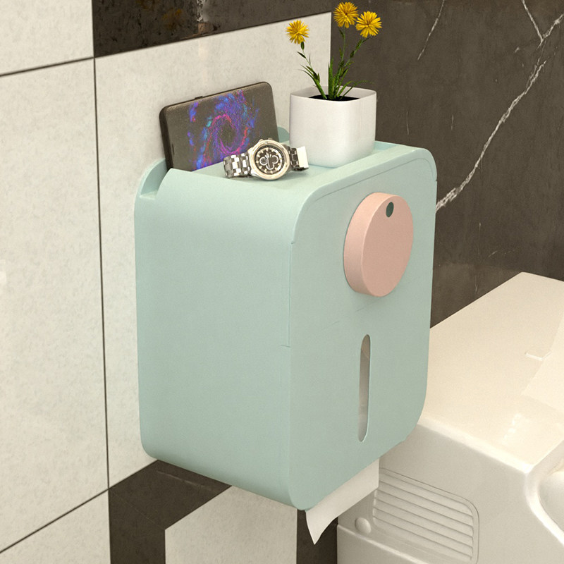 Toilet tissue box draw paper cartridge roll paper toilet paper tissue tissue rack toilet home free punch creative waterproof