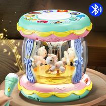 Baby Handbeat Drummer Children 6 months 12 Baby Toys 0 1 year 3 Early teaching Puzzle Music Revolving Trojan Beat