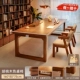 Двойное сиденье [комбинация стола и стула из резинового дерева] цвет светлого ореха 160*80, одиночный стол + два стула