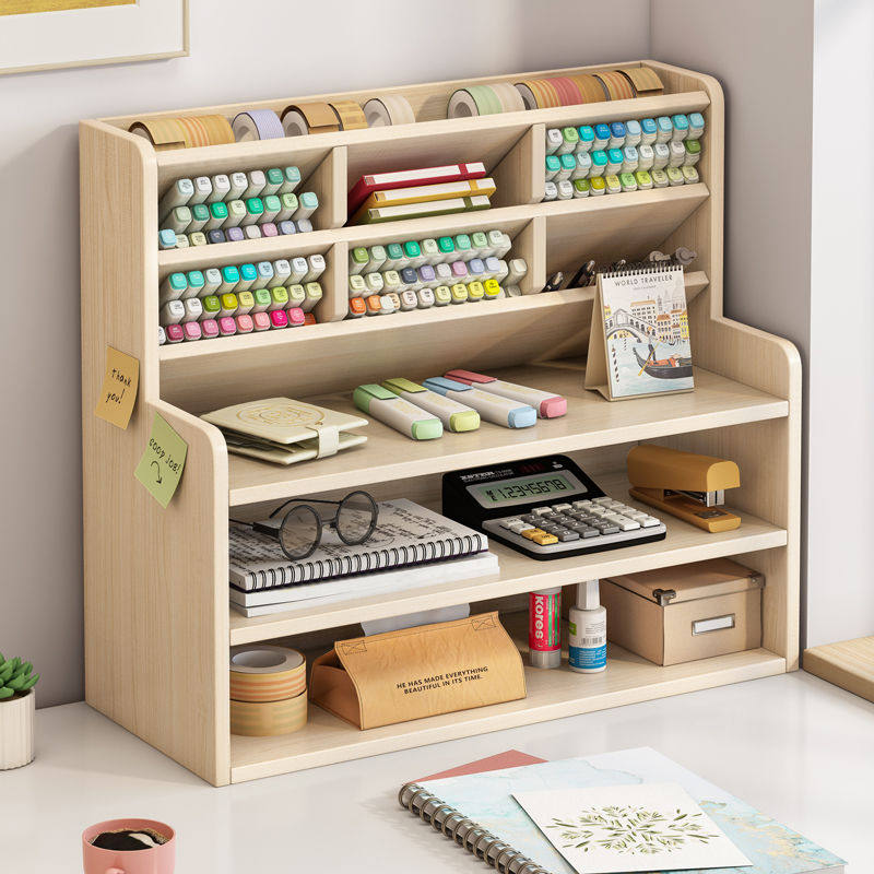 Simple pen holder bookshelf table shelving study book desktop containing student with dormitory small bookcase small shelf