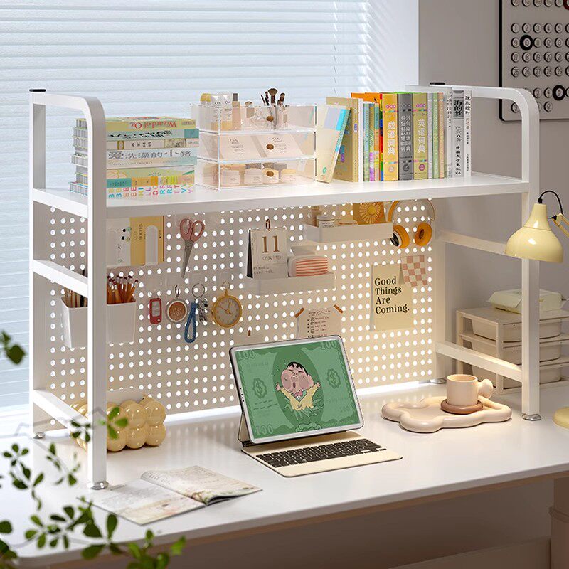 Metal perforated board storage rack internet celebrity desktop bookshelf