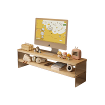 Solid wood computer heightening shelf desktop shelving display containing finishing rack acrylic station revving deviner