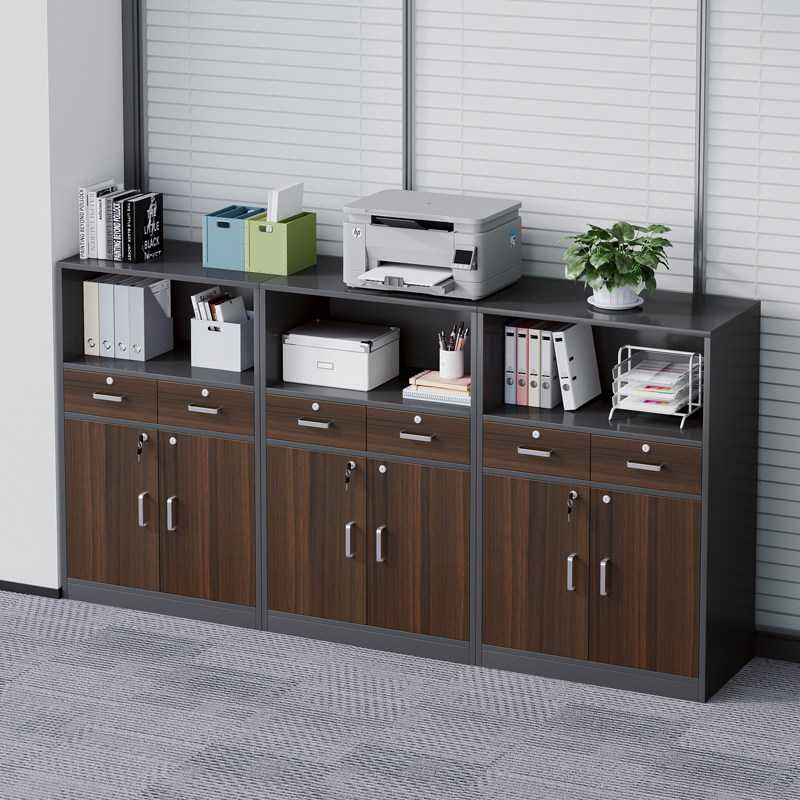 Filing cabinet Office disposal cabinet with lock containing lockers Cabinet Side Cabinet Wood Small Cabinet Partition Short Cabinet Flower Slot Cabinet-Taobao