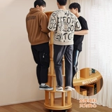 Сплошная древесина вращающаяся книжная полка на 360 градусов Книга Книга Книга Полка Пол напольные