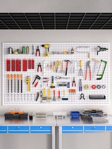 Подвесная доска с отверстиями, стойка для отделочных инструментов, витрина для хозяйственного магазина, настольная настенная универсальная подвесная доска, стеллаж для хранения, полка