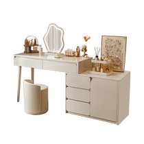Cream Wind Dresser Bedroom Modern Brief About 2024 New Light Lavish Bucket Makeup Table Integrated Makeup Table Solid Wood