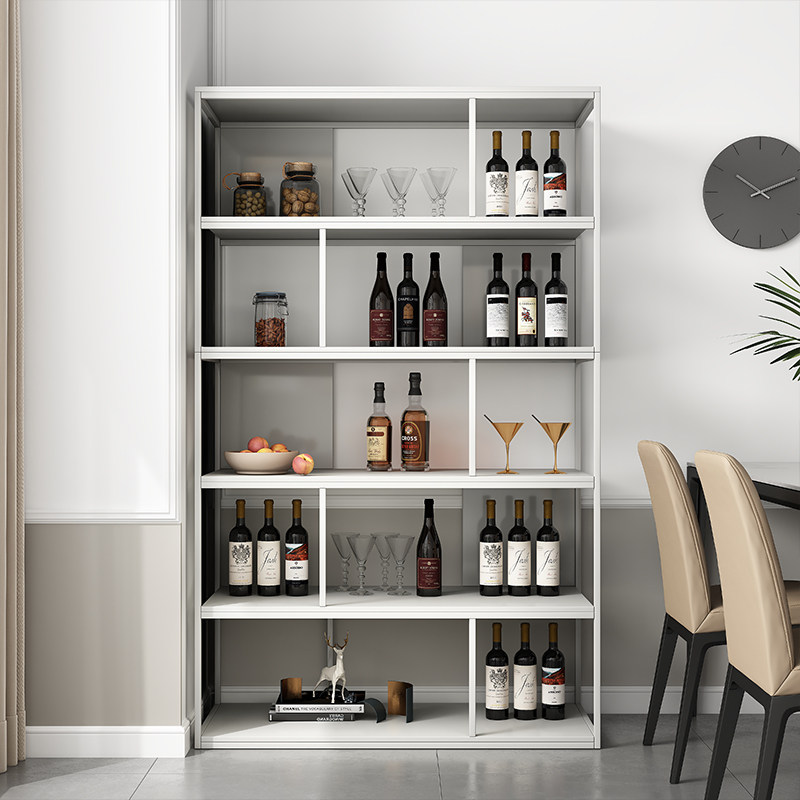 Display shelf floor shelf Home Multi-floor living room leaning against wall locker net red wine cabinet Easy iron art exhibition stand-Taobao