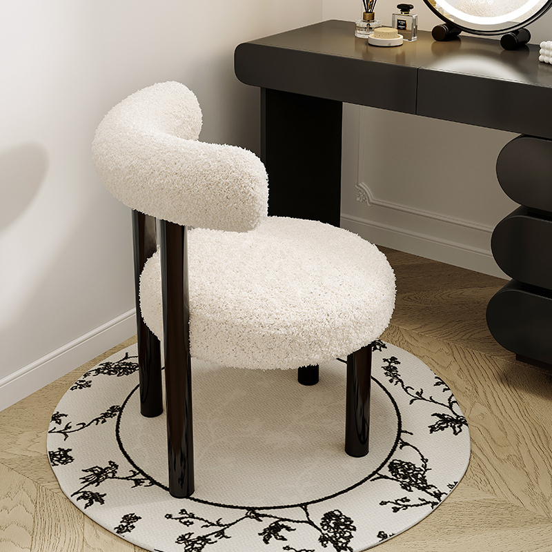Makeup Chair, Master Bedroom Small Fat Chair, Simple Dining Chair, Light Luxury High-End Feel, Manicure Chair, Girls' Bedroom Dressing Table Stool