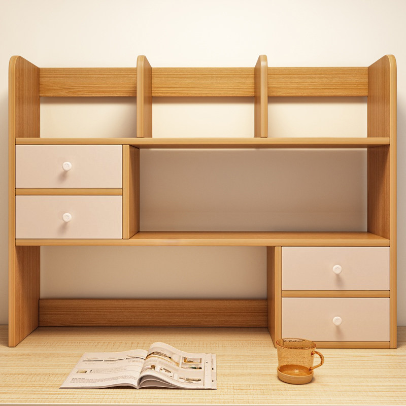 Table Bookshelf Desktop Shelf Multilayer Desk Shelf Writing Desk Student Book Containing Shelf Desk Bookcase-Taobao