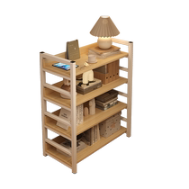 Bedside shelf instead of bed head cabinet bedside slit short cabinet with wall bedroom multilayer floor containing shelf home