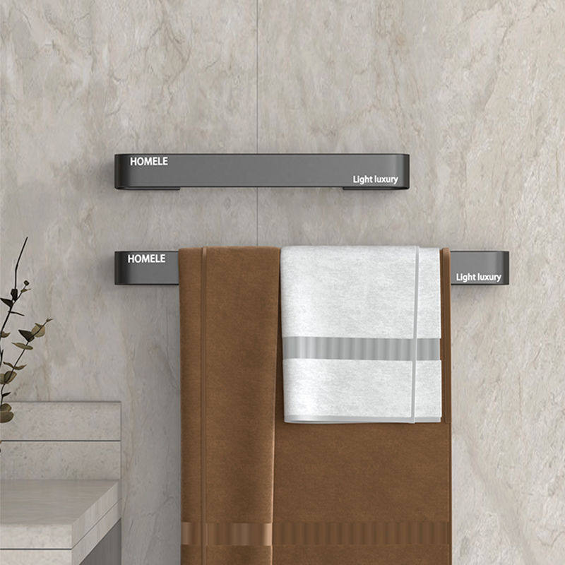 Hair Towel Rack Free Punch Makeup Room Bathroom Suction Cup Rack Bath Towels Shelf Nordic Minimalist Creative Single Pole Position bar