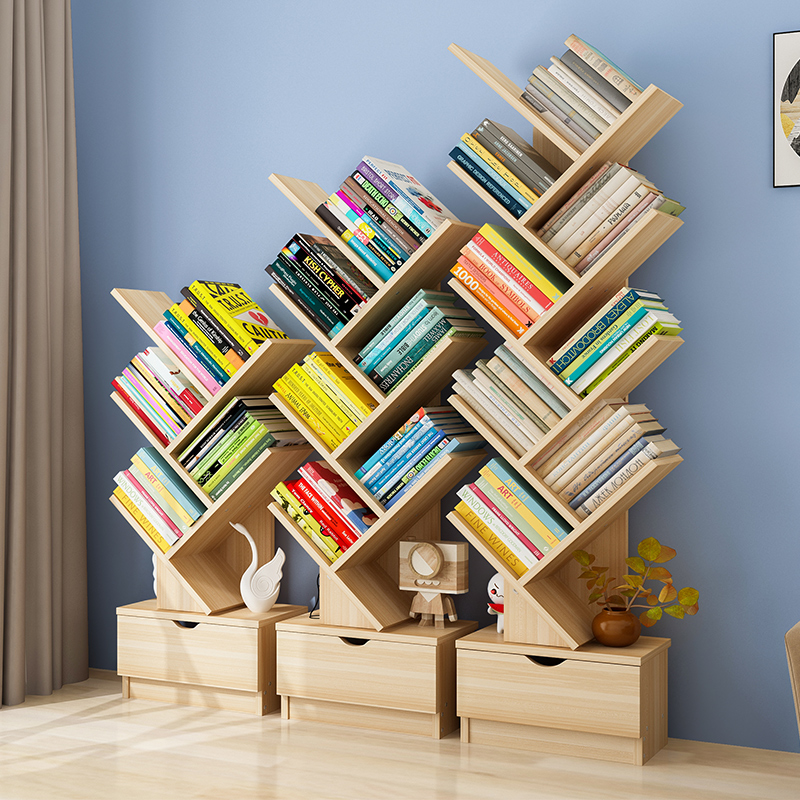 Simple Creative Tree Shaped Bookshelf Simple Floor To Ceiling