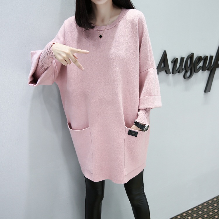 Bà bầu mùa thu và mùa đông đầm áo trùm đầu áo bà bầu áo dài đoạn rộng kích thước lớn mùa xuân và mùa thu giả hai mảnh đồ bầu mùa đông