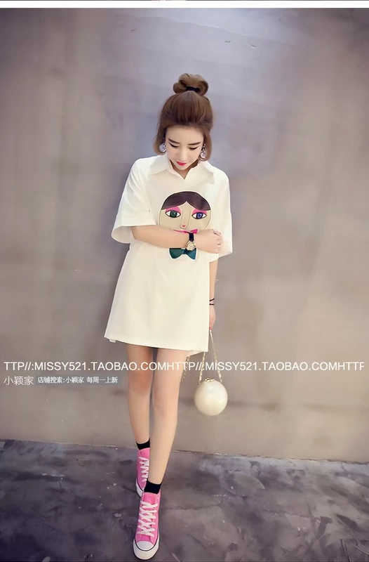 Váy bà bầu mùa hè Váy ngắn tay áo thun cho bà bầu thời trang áo dài phần dài đầm bà bầu cỡ lớn