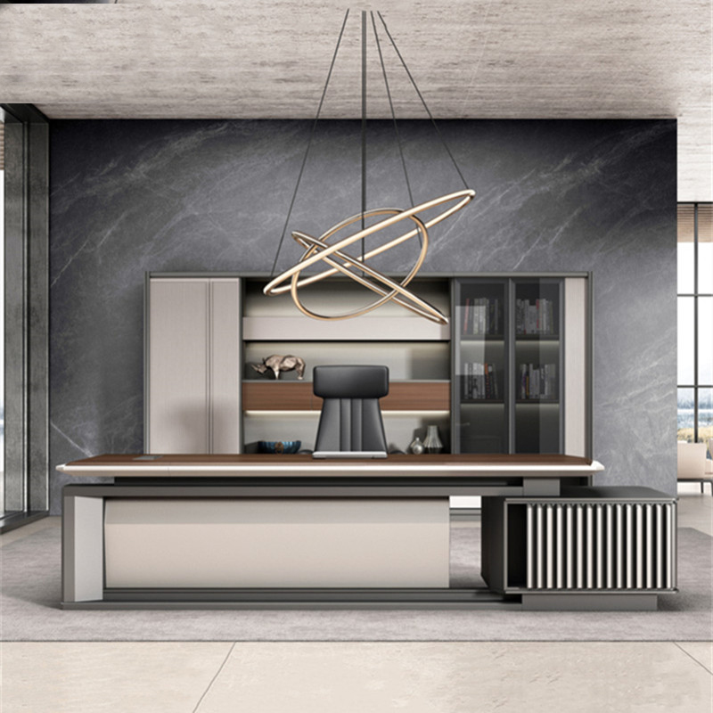 Boss desk desk chair bookcase combination manager president supervisor desk simple modern office furniture executive desk
