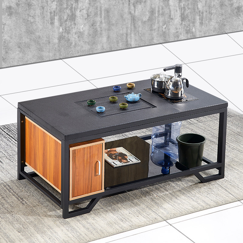 Stainless Steel Burning Stone Tea Table Minima Modern Sofa Matching Tea Table Tea Set Group Integrated Tea Desk Office