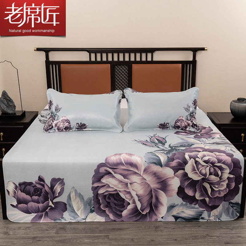 Old craftsman thickened cowhide Mat 1 8 m head layer Buffalo Mat 1 5m painted folding three-piece soft mat