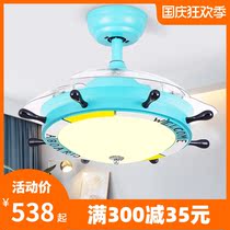 Wind Vane childrens room invisible ceiling fan lamp Mediterranean nautical restaurant bedroom with fan chandelier modern ceiling fan