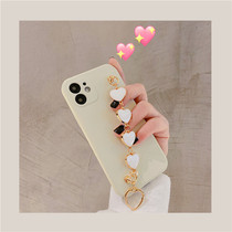 Antique White love chain Apple 12 mobile phone case 8plus luxury iphone12promax liquid silicone 11 temperament xr protective cover 6s 7plus all-inclusive soft shell
