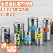 Seasoning jar Barbecue Stainless Steel Seasoning Bottle Sprinkle Powder sprinkle with powder Pepper Chili Pepper Chili Powder Bottle Sauce