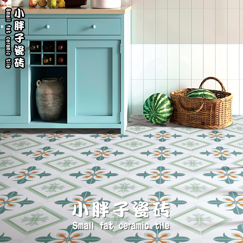 Nordic Flower Brick Make-up Room Bathroom Floor floor Kitchen Background Wall Brick Small Fresh Parquet Tile Mesh Red Balcony 200