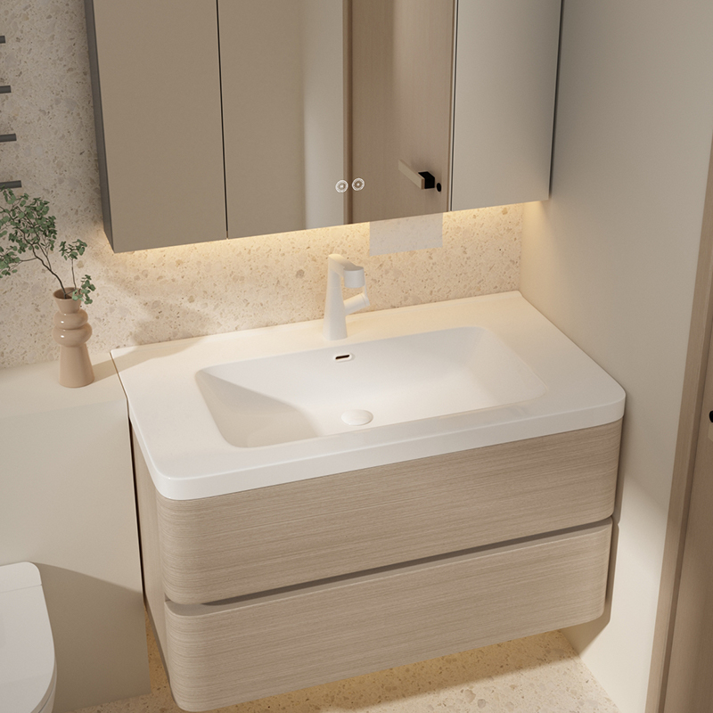 Stainless Steel Painted Bathroom Cabinet Combination with Rounded Corner Ceramic Integrated Basin, Bathroom Sink, Hand Washing Basin Stainless Steel Painted Bathroom Cabinet Combination with Rounded Corner Ceramic Integrated Basin, Bathroom Sink, Hand Washing Basin