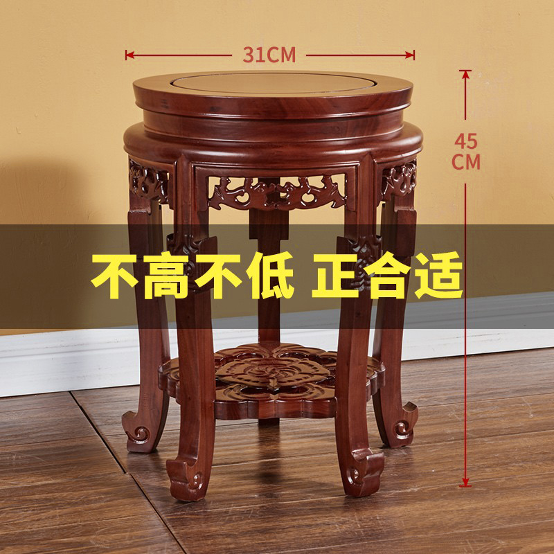 Flower frame living room TV cabinet solid wood Chinese pot plate shelf pot pot pot frame floor