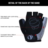 1PAIR HALF FINGING GLOVE ANTSLIP ANTI-SWEAT GEL B