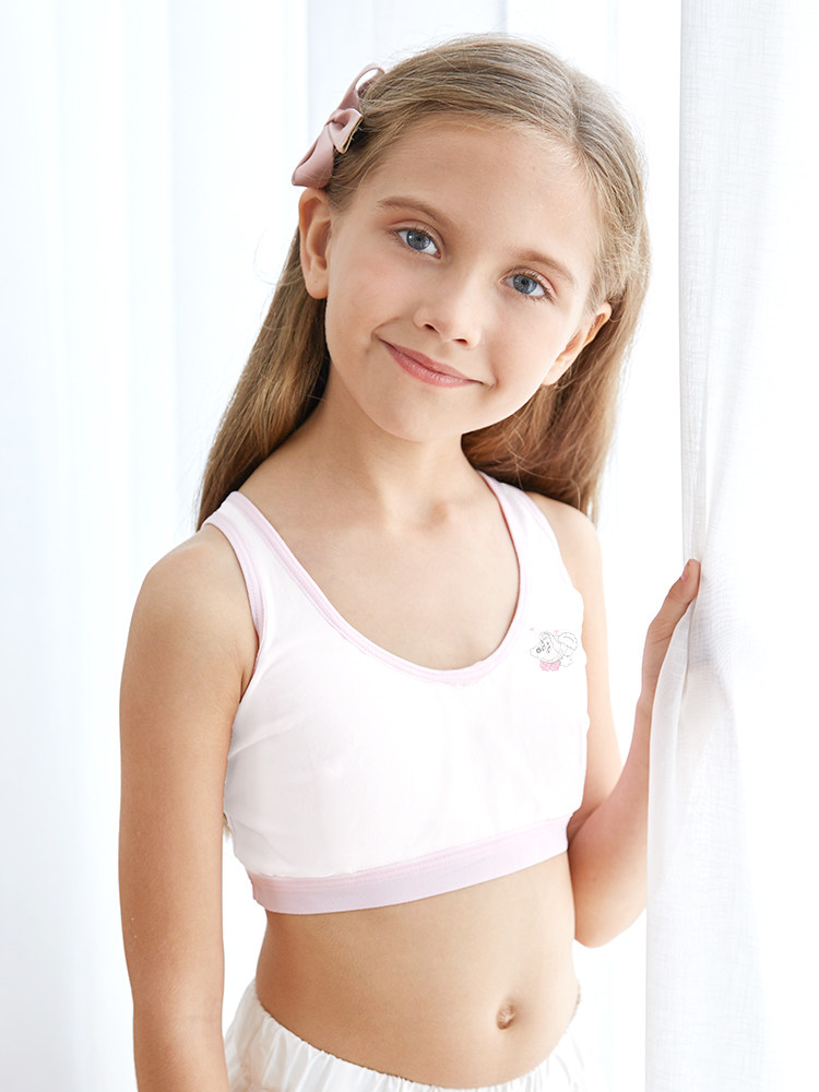 Girls underwear vest cotton straps girls bra pupils strapless summer