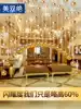 Bead curtain Entrance living room Crystal partition curtain Bedroom powder room European-style non-perforated semi-hanging aisle decorative door curtain