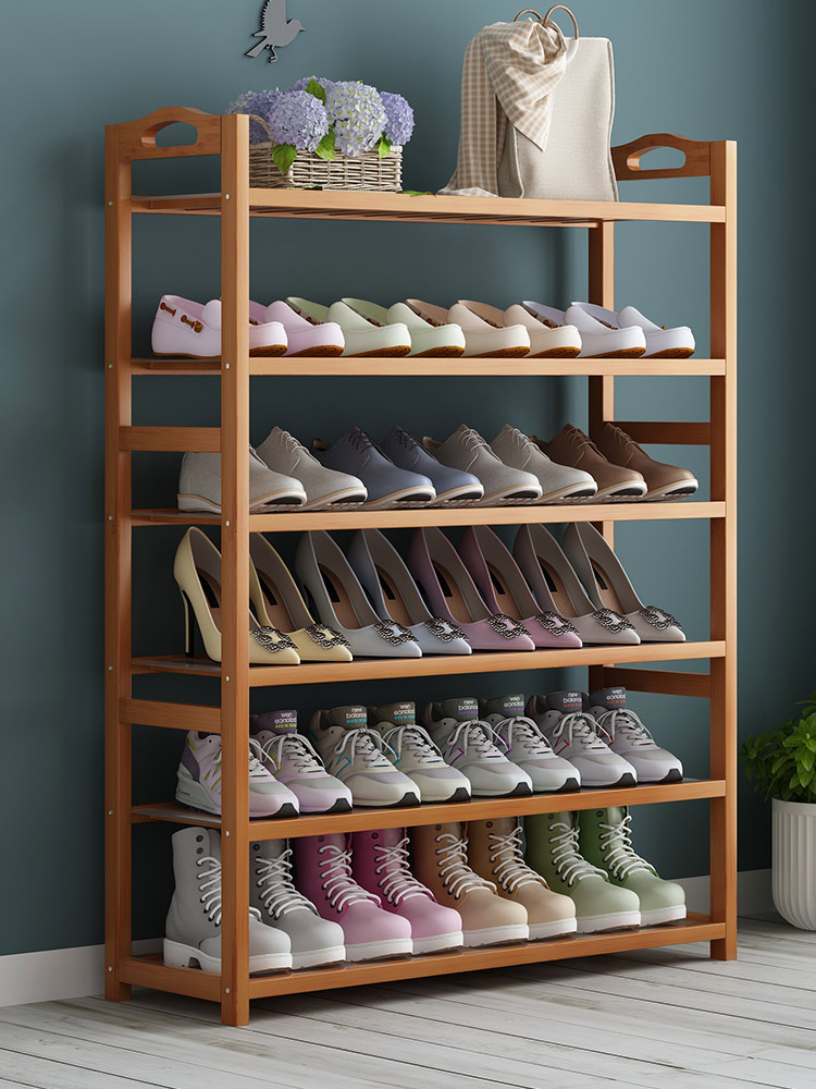 Shoe rack full Nanzhu simple door household indoor good-looking multi-layer dustproof shoe cabinet Dormitory bedroom storage artifact