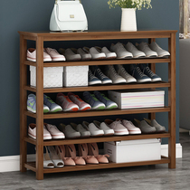 Shoe rack Solid wood strong thick reinforced durable can sit for a change of shoe stool Home door indoor good-looking storage bamboo shoe cabinet