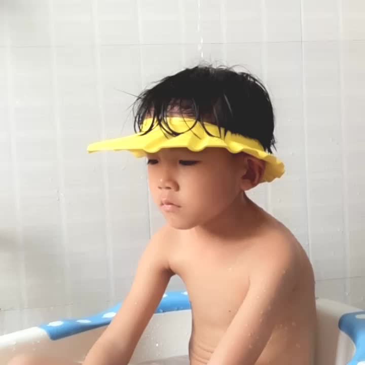 Children's wash cap waterproof ear protection 1-5-6-10 years old children bath hood baby safety eye protection shower bath