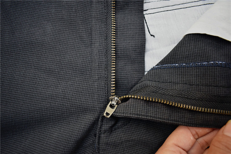 Quần nam 32-33 yard cotton lỏng thẳng phần mỏng lưới kiểm soát eo cao kinh doanh quần tây giản dị thời trang nam cao cấp