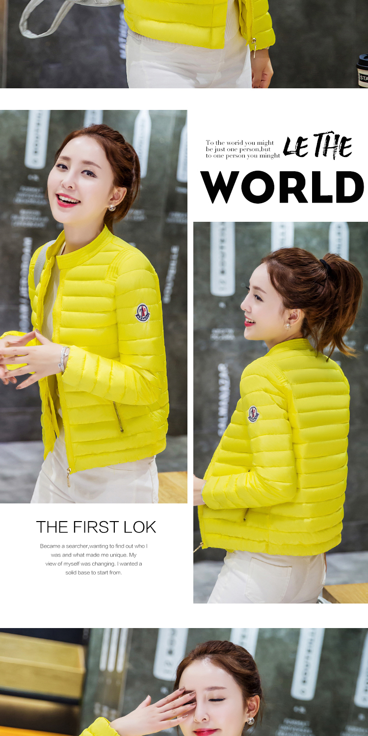 Áo cotton nữ 2018 mới áo mỏng mỏng cotton nữ phiên bản Hàn Quốc của học sinh áo ngắn mùa đông áo chống cotton nữ áo phao uniqlo nữ