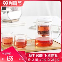 bonston thickened heat-resistant glass tea piao I hu all-glass washable inner piao I bei tea hua cha hu