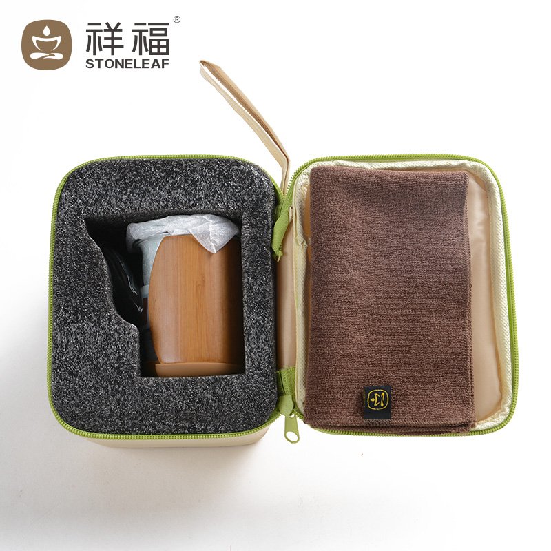 Spring tea auspicious blessing travel set of tea tea tea set of celadon portable travel tea set tea tray