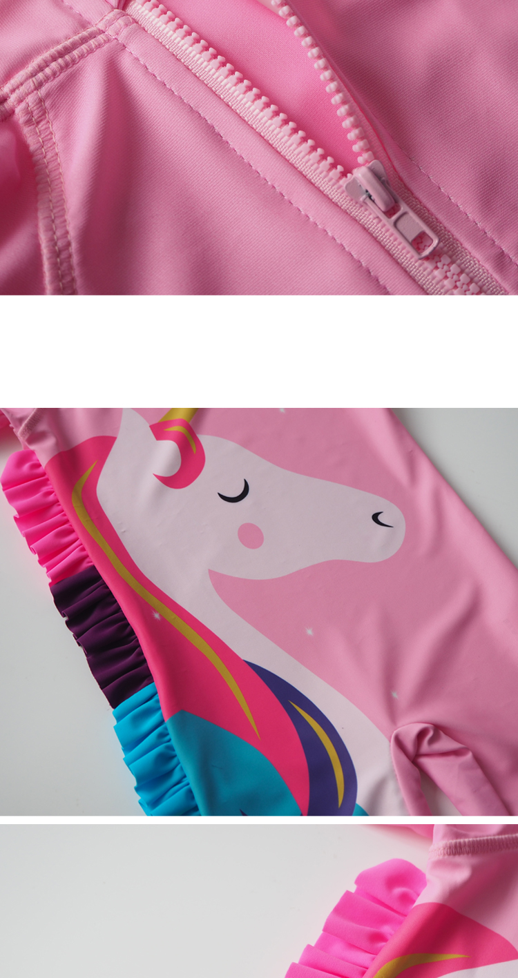 Đồ bơi cho trẻ em Nữ Dễ thương INS Unicorn Girl Baby 1-3 Xiêm Áo tắm Công chúa Cô gái Đồ bơi - Bộ đồ bơi của Kid bikini bé gái