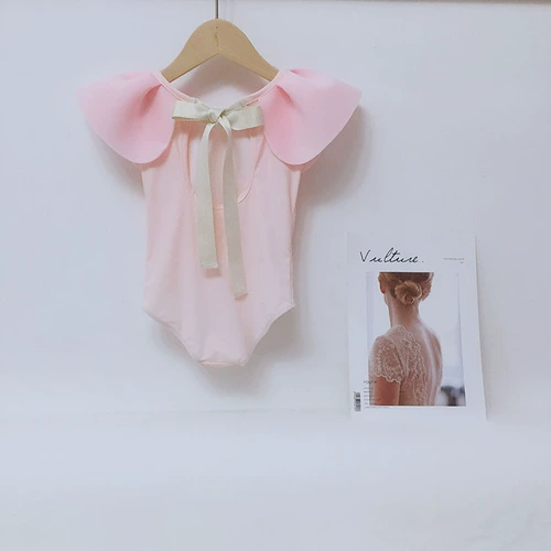 Милый детский купальник с бантиком, коллекция 2023, в корейском стиле, с открытой спиной