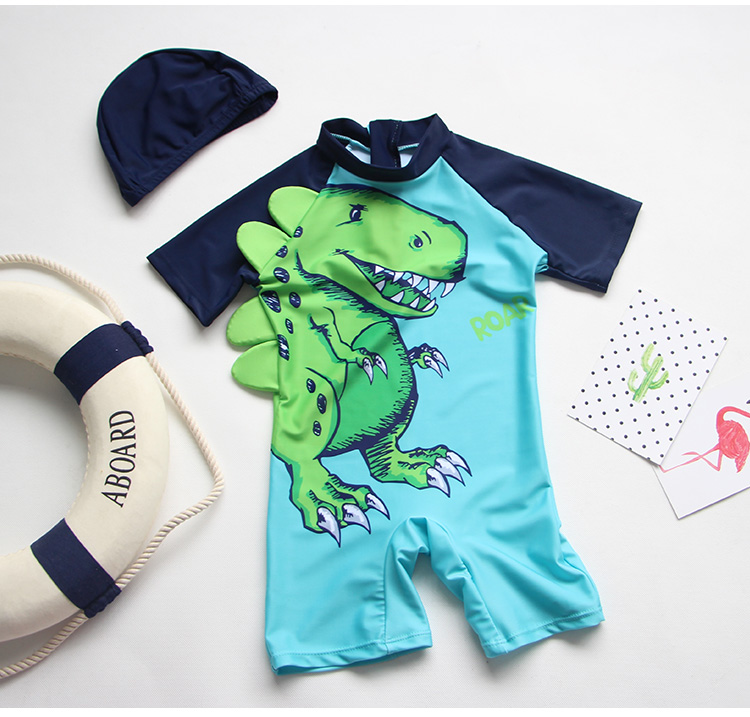 Áo tắm cho trẻ em trai Quần Xiêm Khủng long New Boy Baby Baby Bên bờ biển Sun Resort - Bộ đồ bơi của Kid bộ bơi cho bé