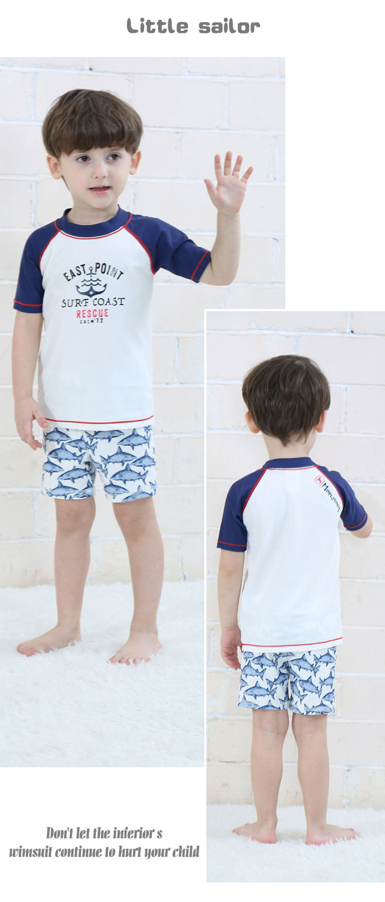 Đồ bơi cho bé trai - Bộ đồ bơi của Kid áo bơi cho bé