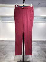 M-L wearing GTA IL PANTALONE male puberty red comfort cotton straight barrel casual pants 500