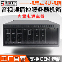 4U chassis rack EATX dual-channel large board horizontal industrial computer audio and video broadcast control non-editing server chassis