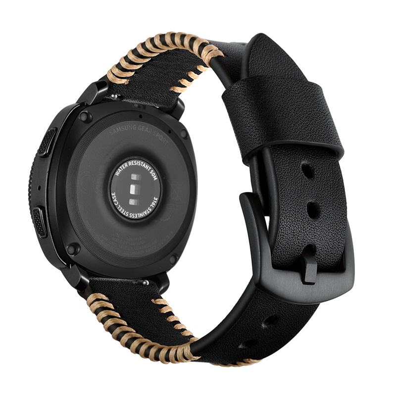 限時優惠 佳明 GarminMove Style/Luxe 錶帶 真皮腕帶 頭層牛皮 20MM 替換腕帶 時尚簡約 商務型手錶帶