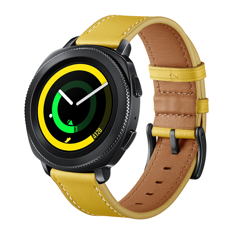 限時優惠 佳明 GarminMove Style/Luxe 錶帶 真皮腕帶 頭層牛皮 20MM 替換腕帶 時尚簡約 商務型手錶帶