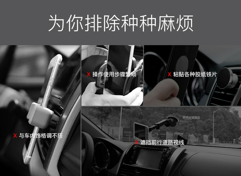 lần Chủ xe Điện thoại suy nghĩ ô tô xe hút người giữ cốc đa chức năng phổ quát giá phổ chuyển hướng sáng tạo - Phụ kiện điện thoại trong ô tô giá đỡ điện thoại từ tính