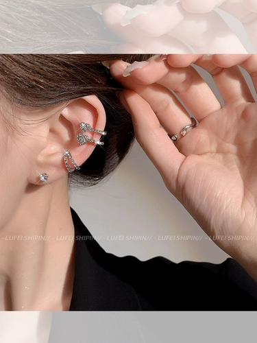 Серебряные клипсы, серьги, изысканный стиль, простой и элегантный дизайн, без проколов ушей, популярно в интернете