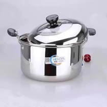 Hengneng stainless steel soup pot thickened American pot pot boiling water pot visual lid milk pot hot pot induction cooker universal pot